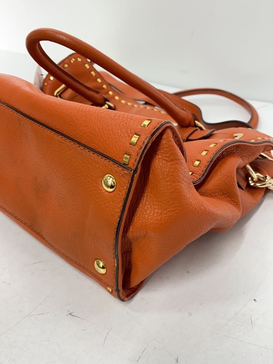 MICHAEL KORS Handbag Leather Orange AV-1306 7