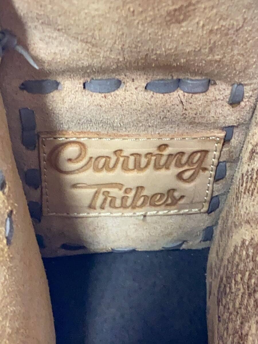 Carving Tribes Tote Bag Leather Brown Floral 5