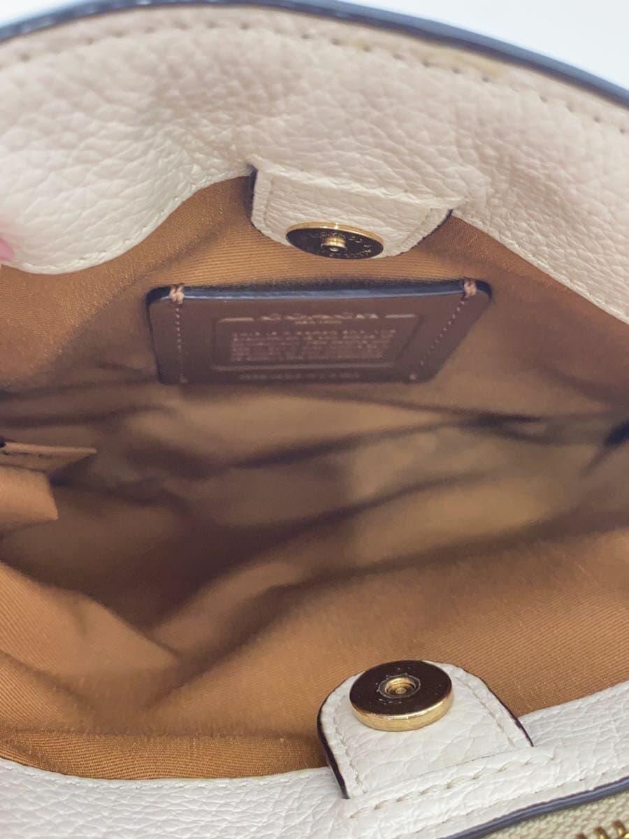 COACH Handbag Leather Cream All Over Pattern F73128 Shoulder Bag 2-Way 7