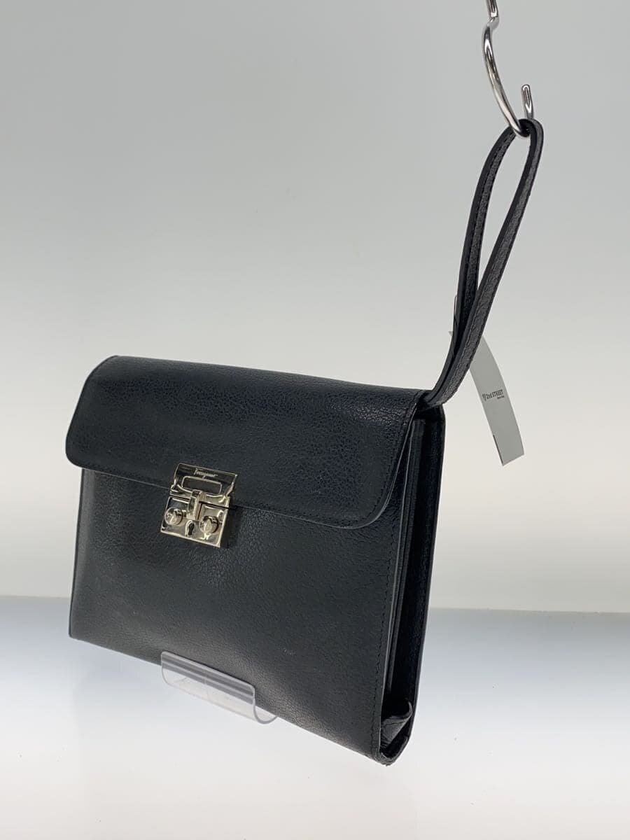 Salvatore Ferragamo Second Bag Leather BLK 8005 2