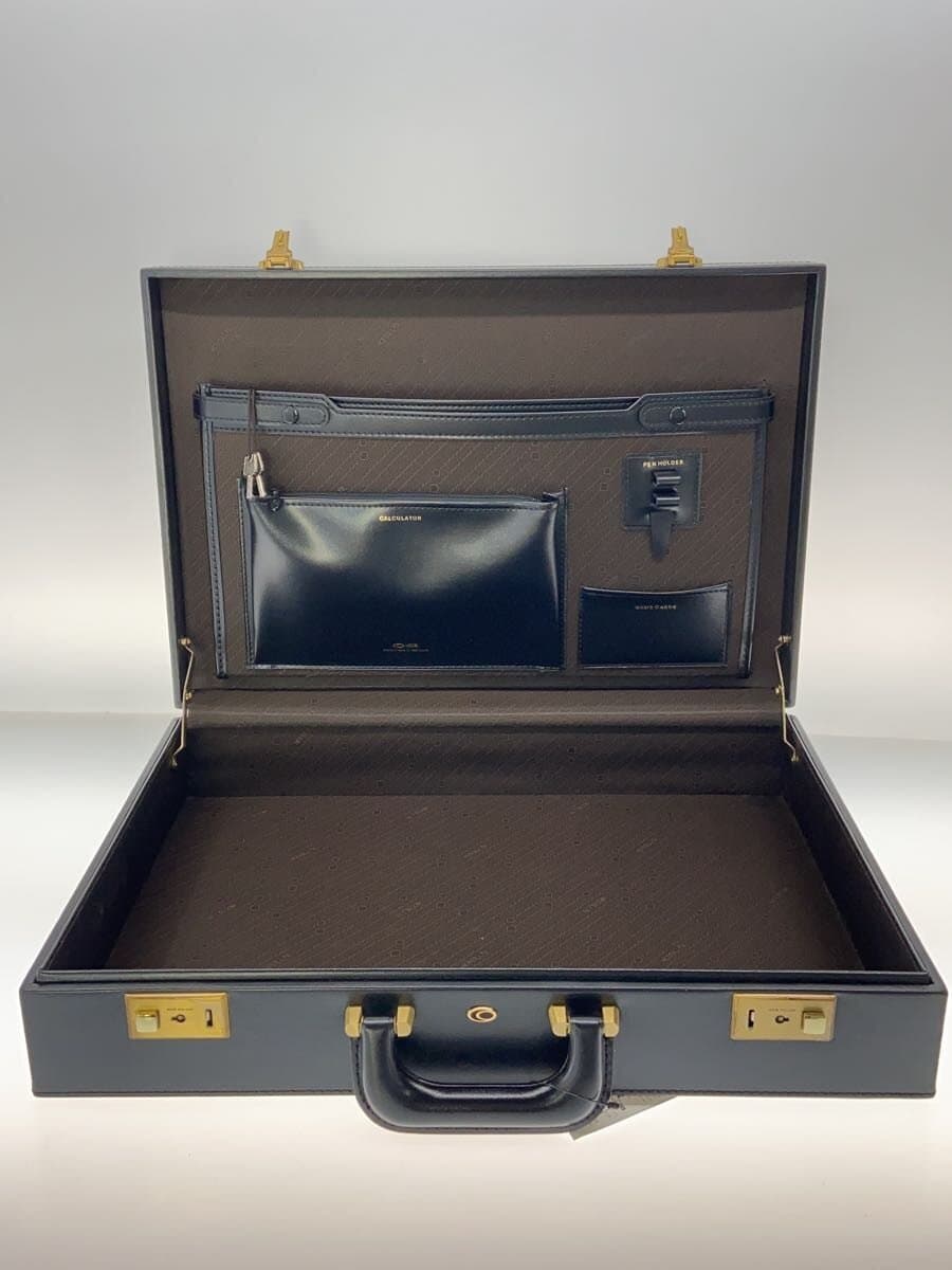 ace. Attache Case Leather BLK Solid 6