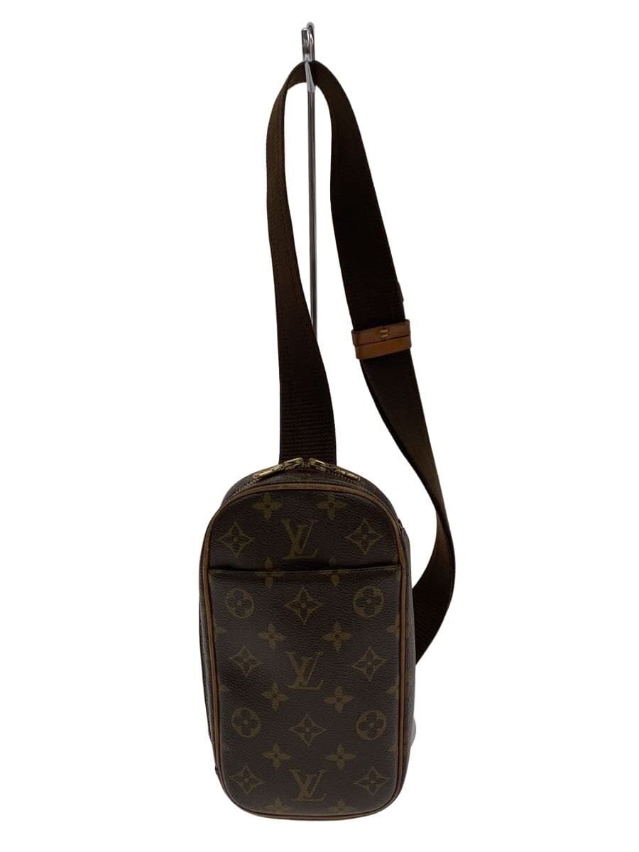 LOUIS VUITTON Pochette Ganjou _Monogram Canvas PVC BRW