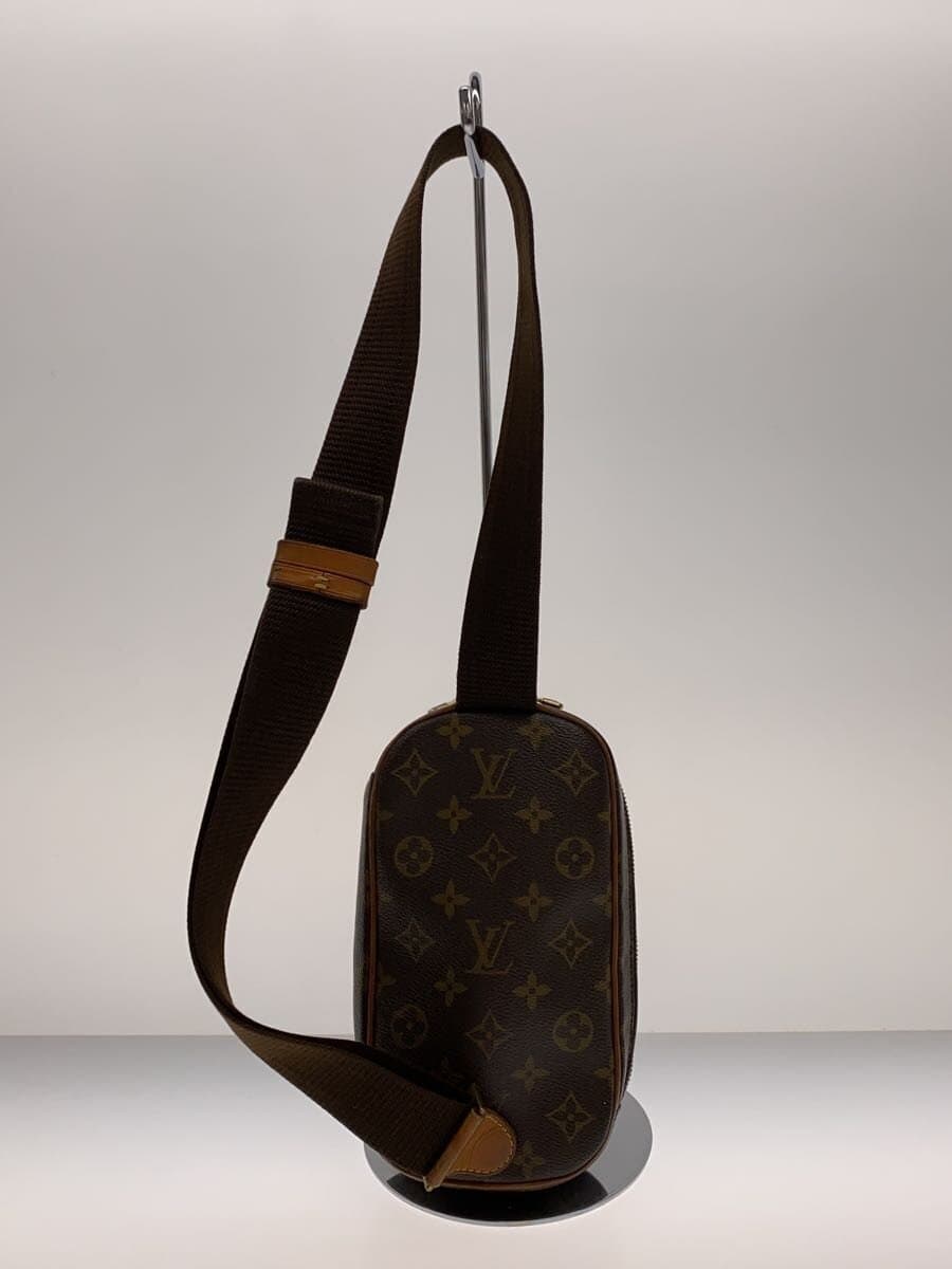 LOUIS VUITTON Pochette Ganjou _Monogram Canvas PVC BRW 3