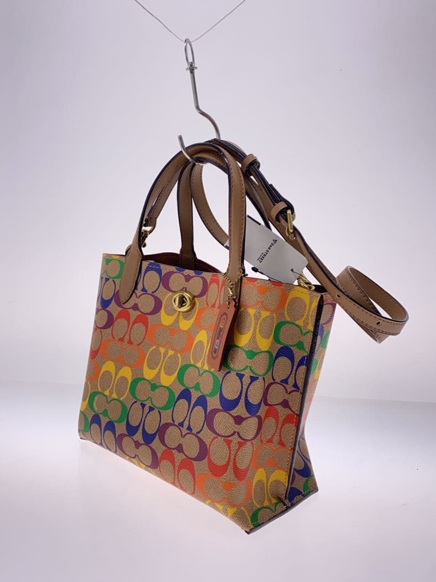 COACH Willow Handbag BEG All Over Pattern CA102 2