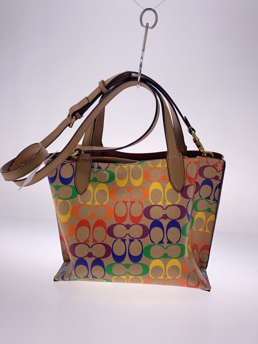 COACH Willow Handbag BEG All Over Pattern CA102 3