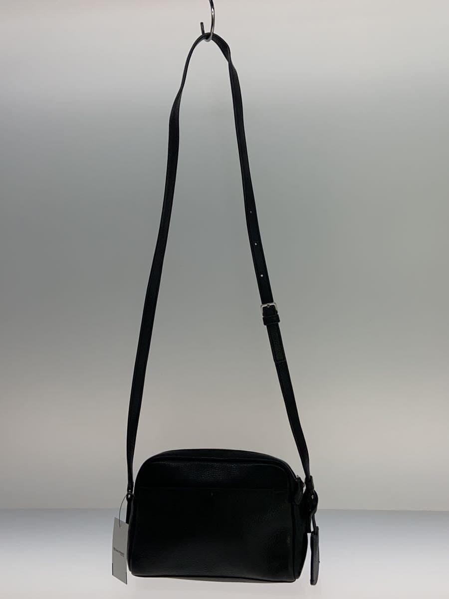 agnes b. Shoulder Bag Cowhide BLK NS03-03 3