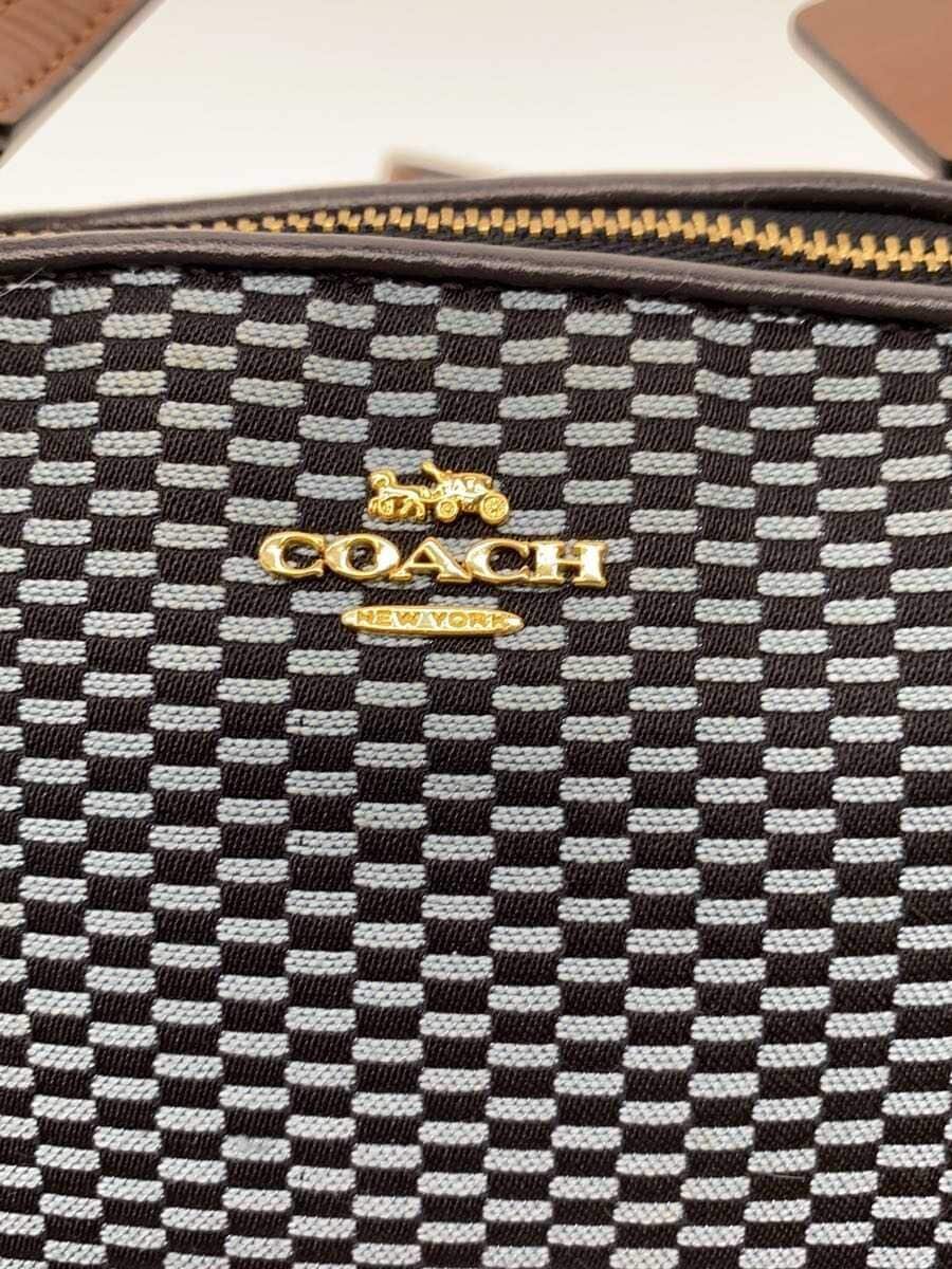 COACH Shoulder Bag Canvas NVY Allover Pattern F27574 5