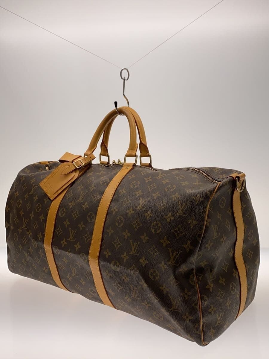 LOUIS VUITTON Keepall Bandoulière 50 Monogram Canvas PVC BRW M41416 2