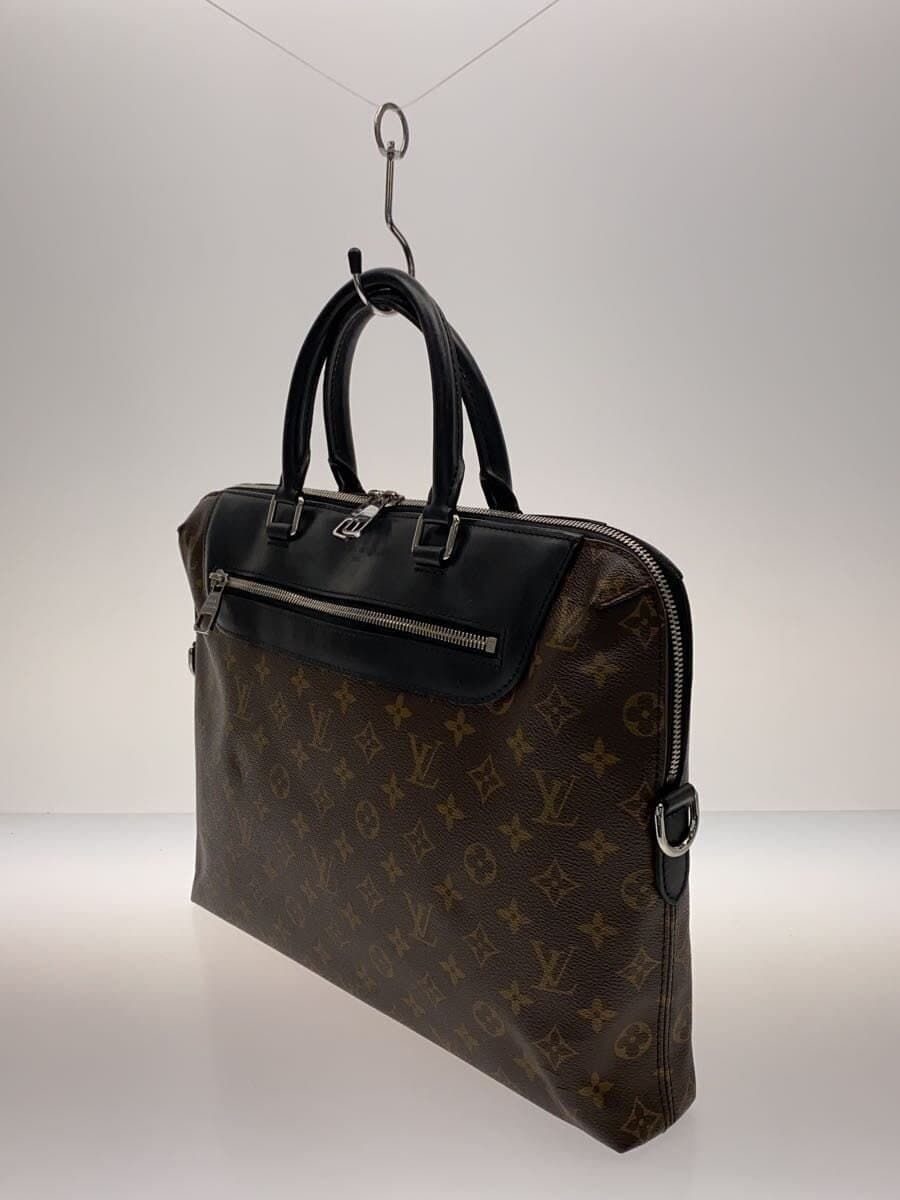 LOUIS VUITTON 2) Porte-Documents Jour NM Monogram Macassar PVC BRW Allover 2
