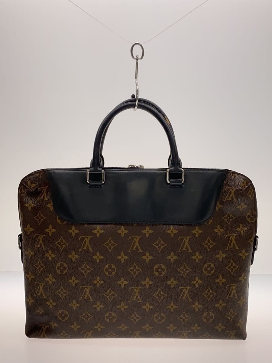 LOUIS VUITTON 2) Porte-Documents Jour NM Monogram Macassar PVC BRW Allover 3