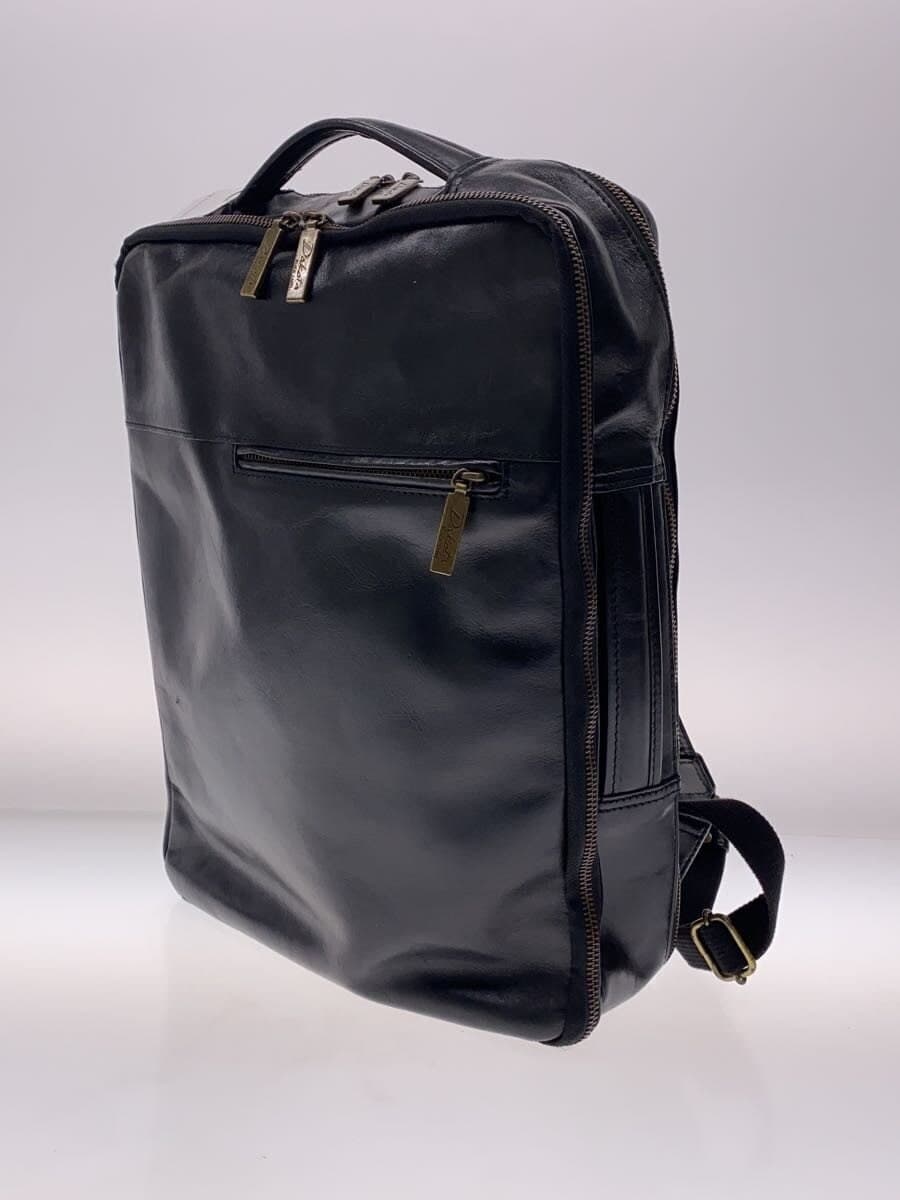 DAKOTA Backpack Leather Black Solid Color 2