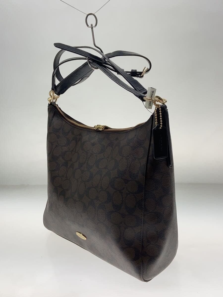 COACH Shoulder Bag PVC BRW All-over Pattern f34910 2