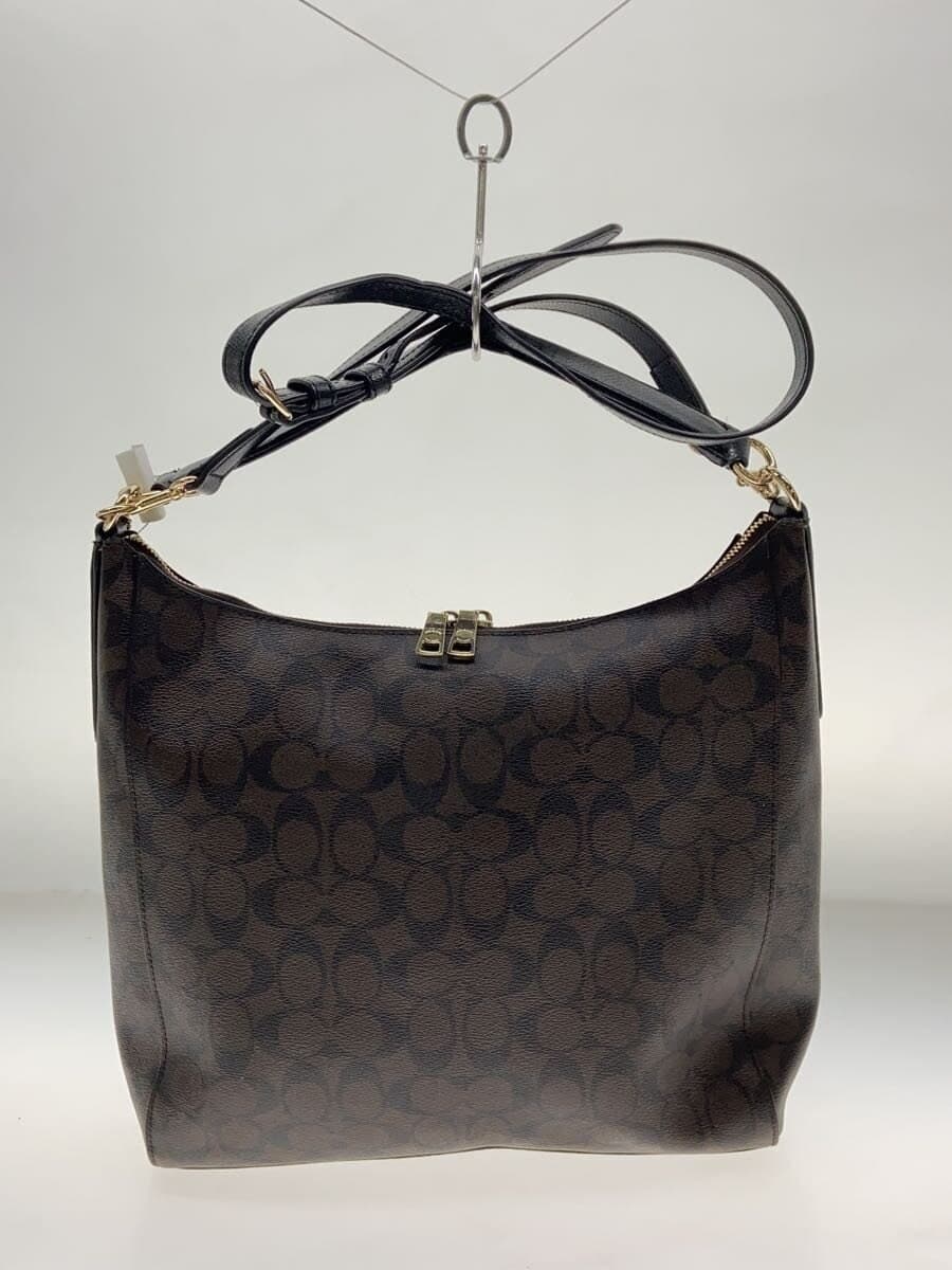 COACH Shoulder Bag PVC BRW All-over Pattern f34910 3