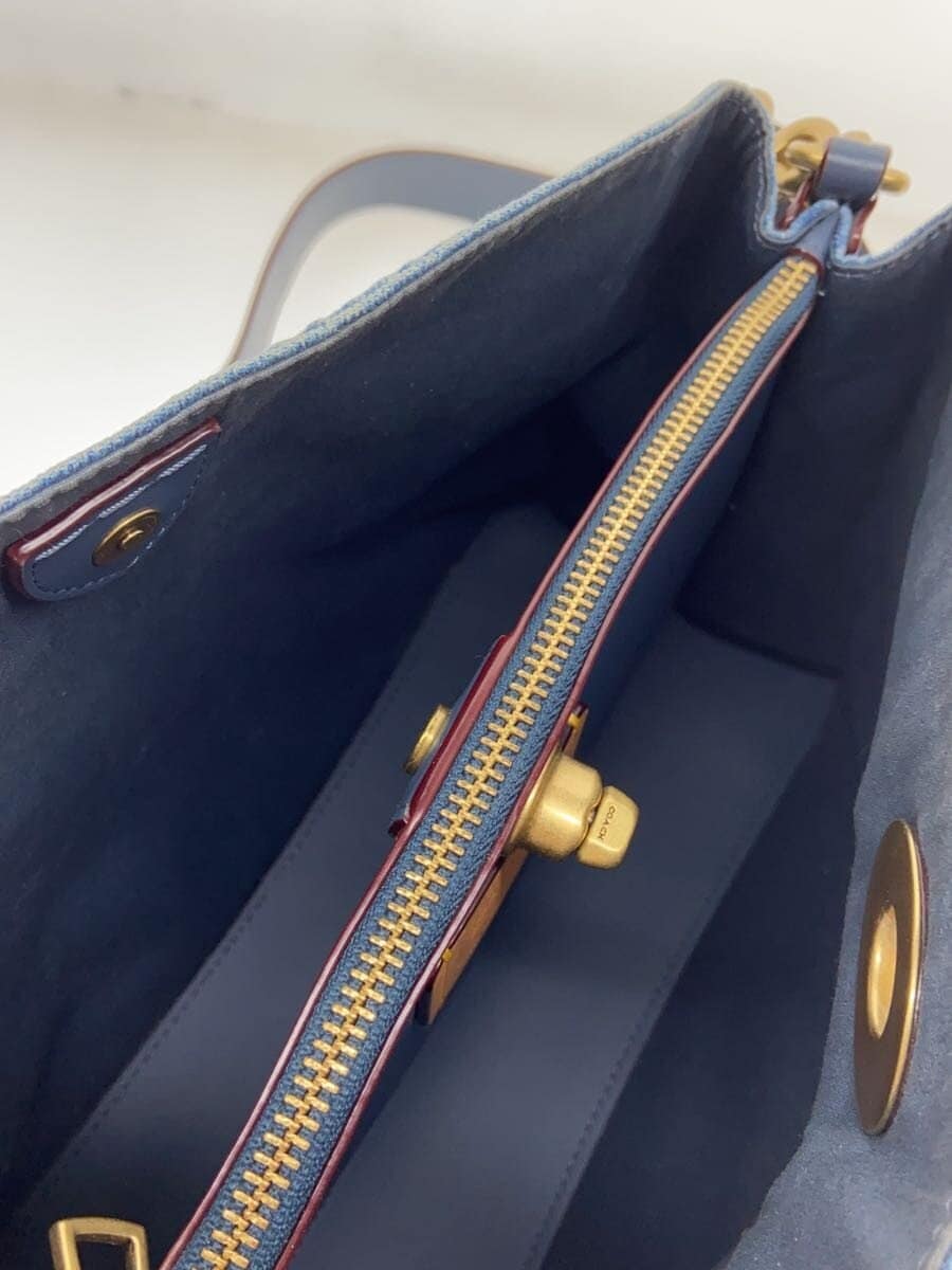 COACH Willow Shoulder Bag Cotton Indigo CS243 6