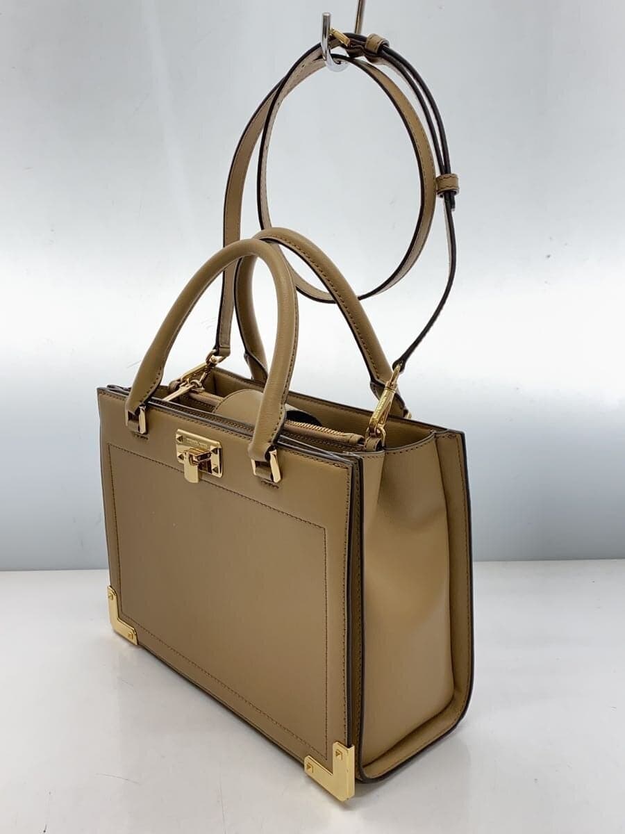 MICHAEL KORS Shoulder Bag Leather BEG 2