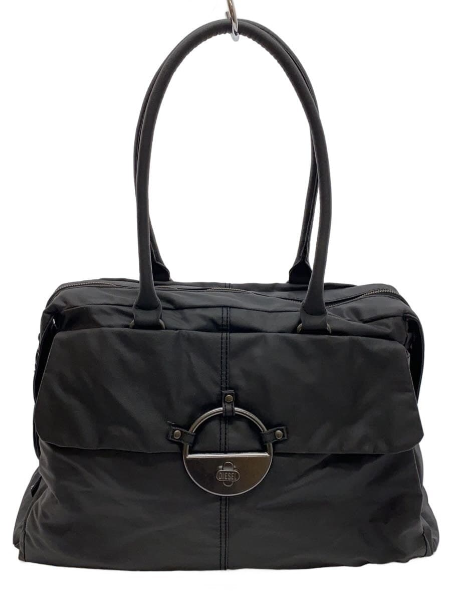 DIESEL Handbag Leather BLK Solid