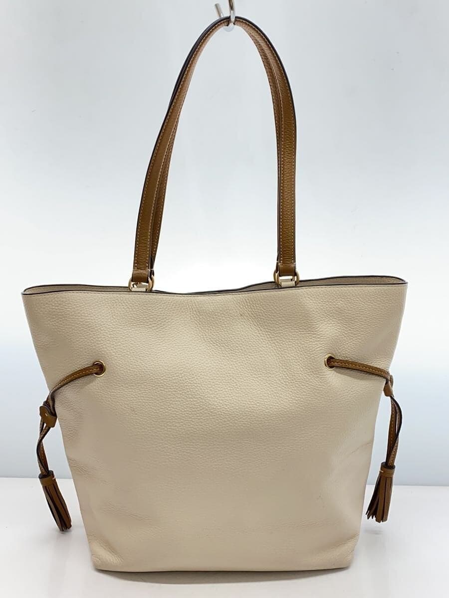 COACH tote bag leather CRM plain 3