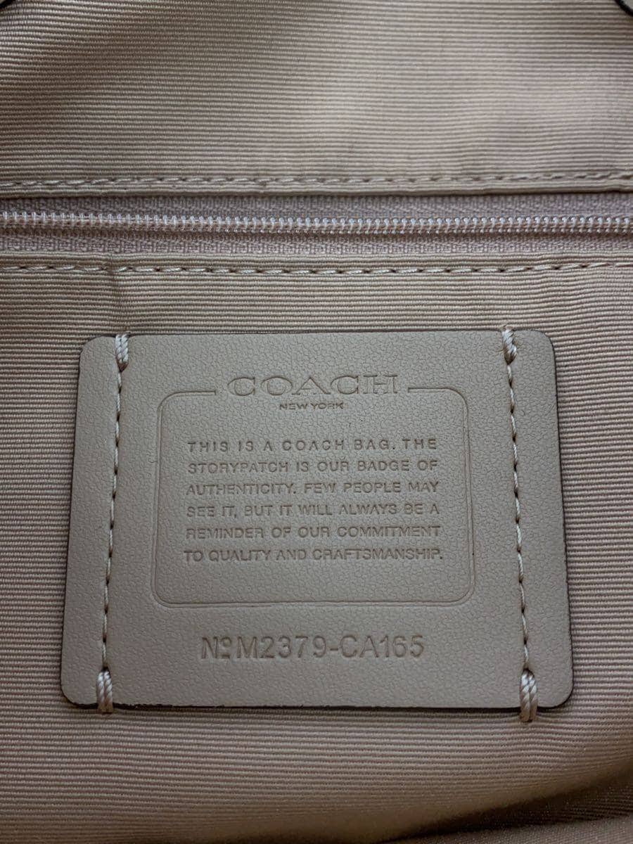 COACH tote bag leather CRM plain 5