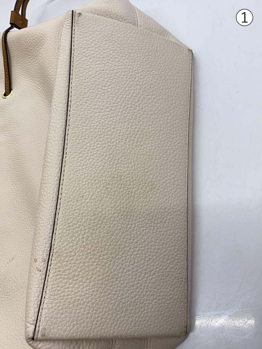 COACH tote bag leather CRM plain 7