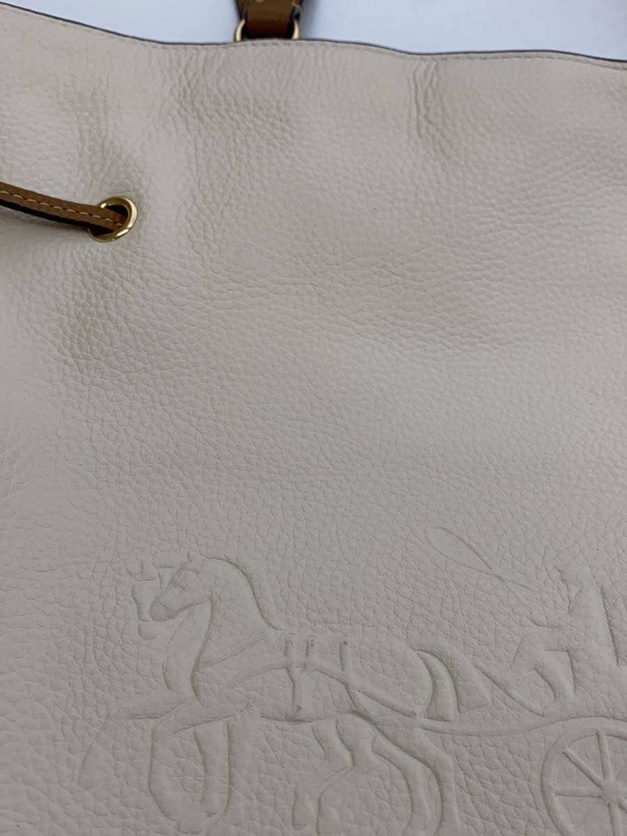 COACH tote bag leather CRM plain 9