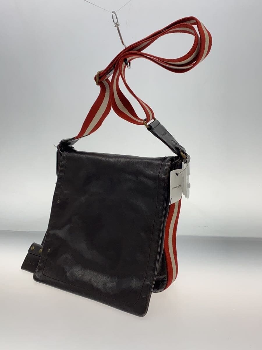 BALLY Shoulder Bag Leather BRW Solid 2