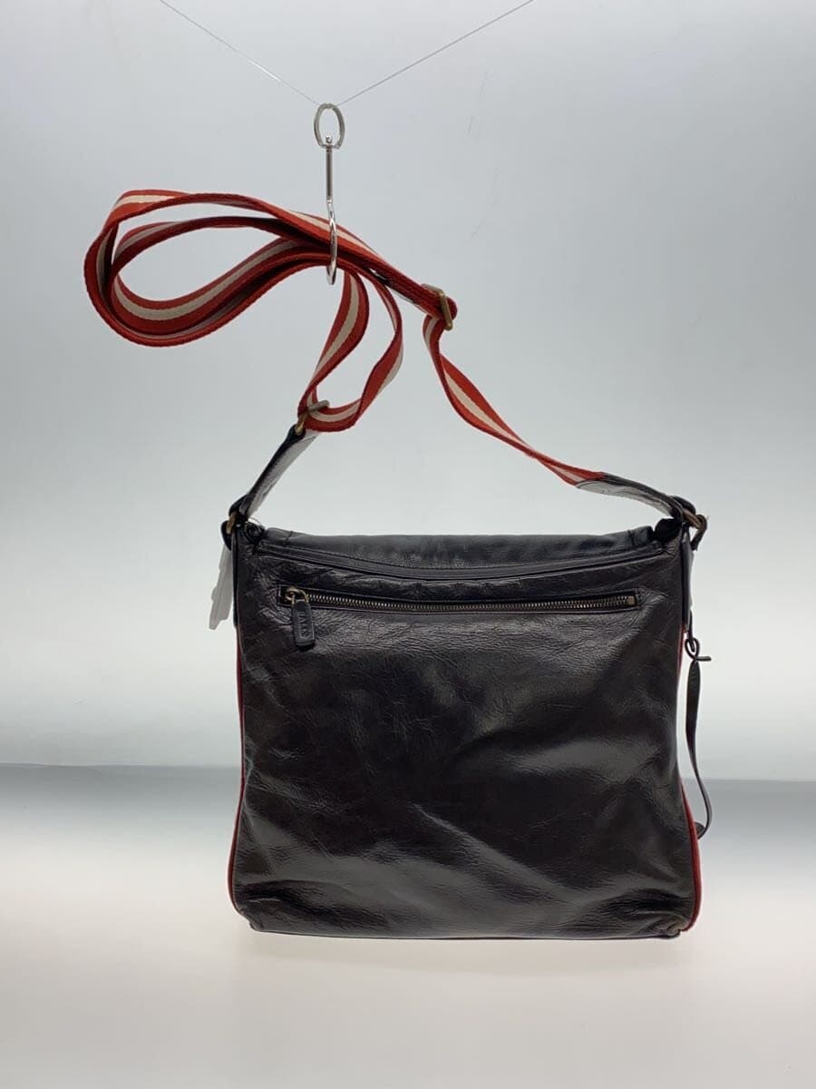 BALLY Shoulder Bag Leather BRW Solid 3