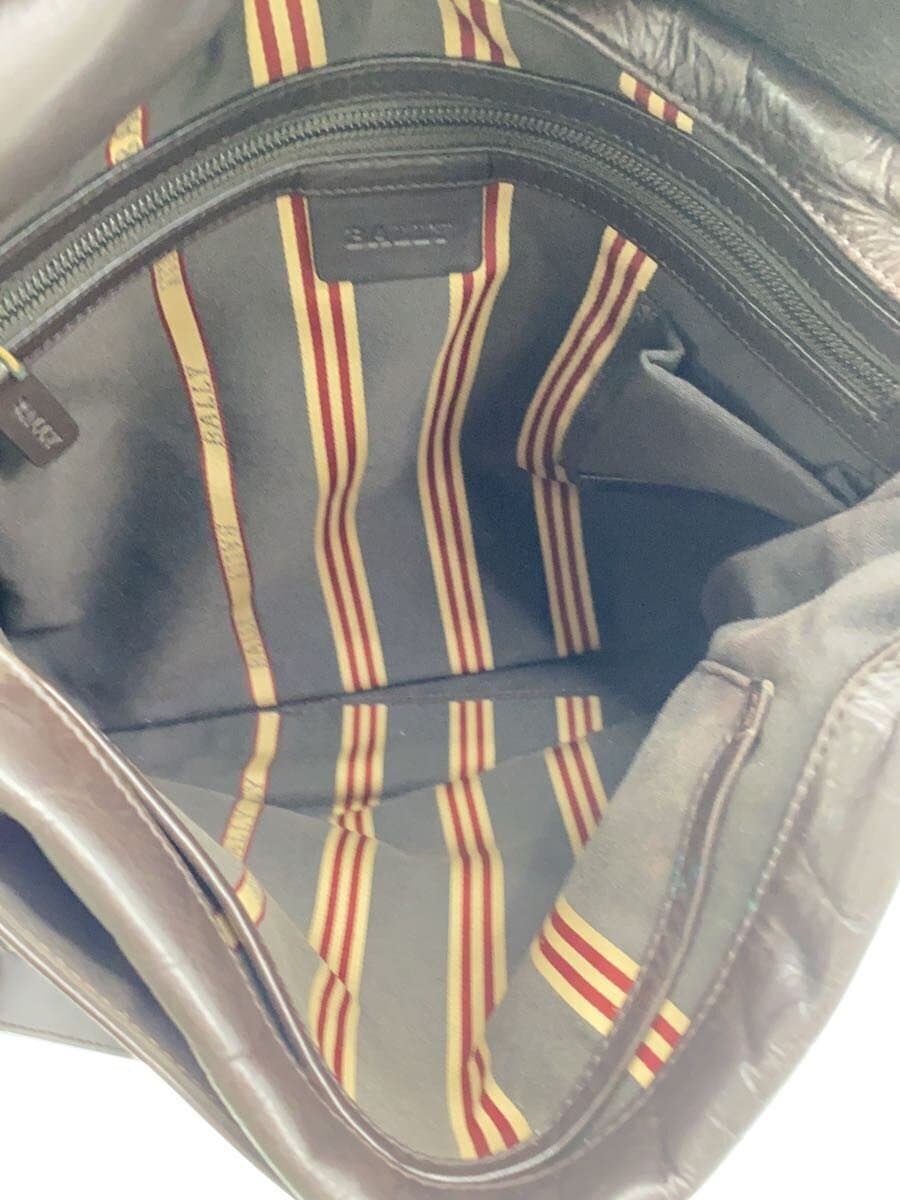 BALLY Shoulder Bag Leather BRW Solid 6
