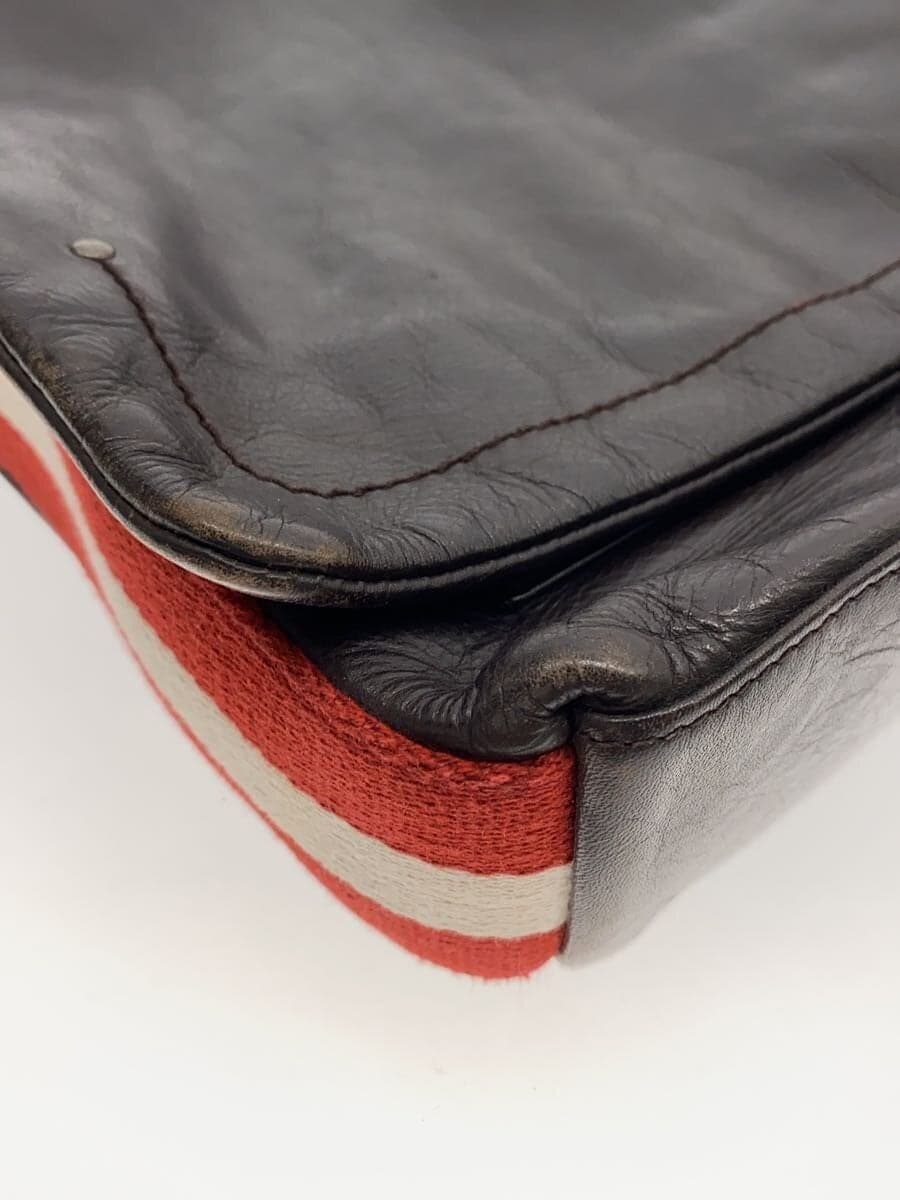 BALLY Shoulder Bag Leather BRW Solid 7