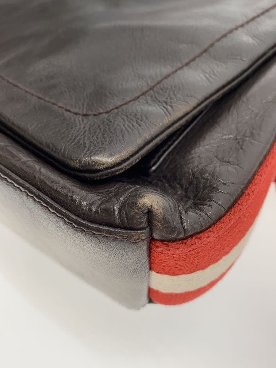 BALLY Shoulder Bag Leather BRW Solid 8