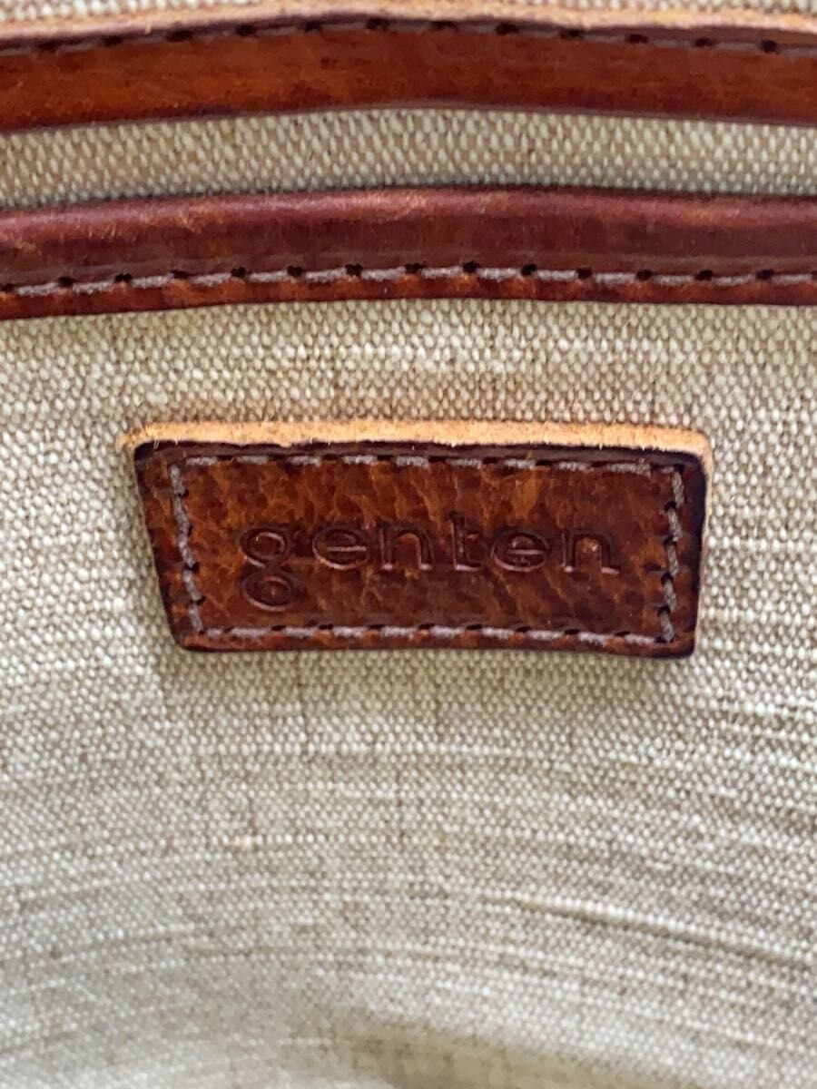 GENTEN Handbag Leather BRW Solid 5