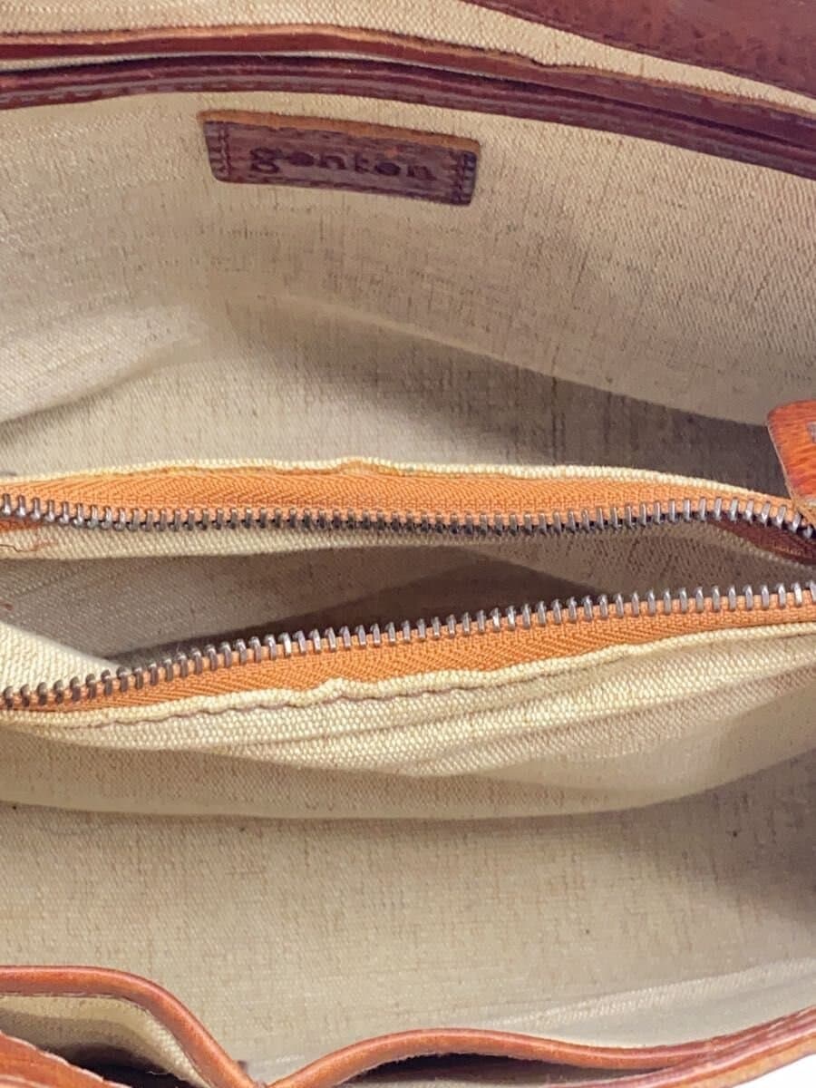 GENTEN Handbag Leather BRW Solid 6