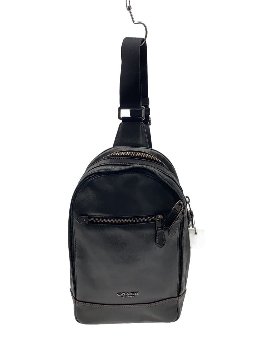 COACH Shoulder Bag Leather BLK Ｆ37598