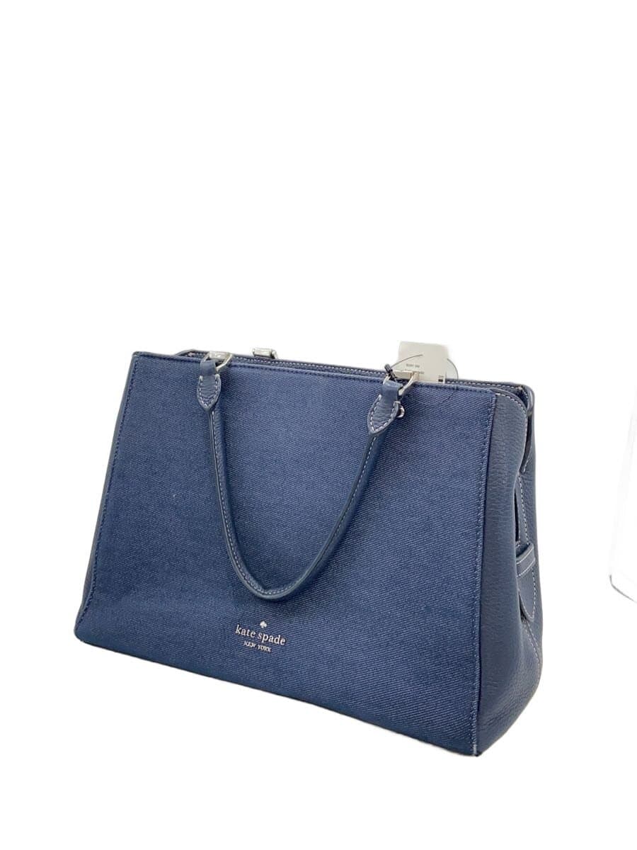 kate spade new york Cameron Denim Color Block Small Satchel 2-Way Shoulder Bag Denim Navy 2