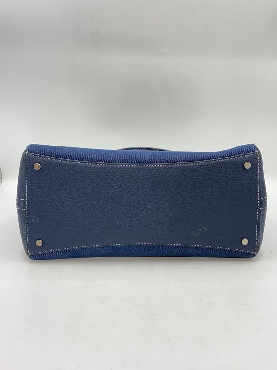 kate spade new york Cameron Denim Color Block Small Satchel 2-Way Shoulder Bag Denim Navy 4