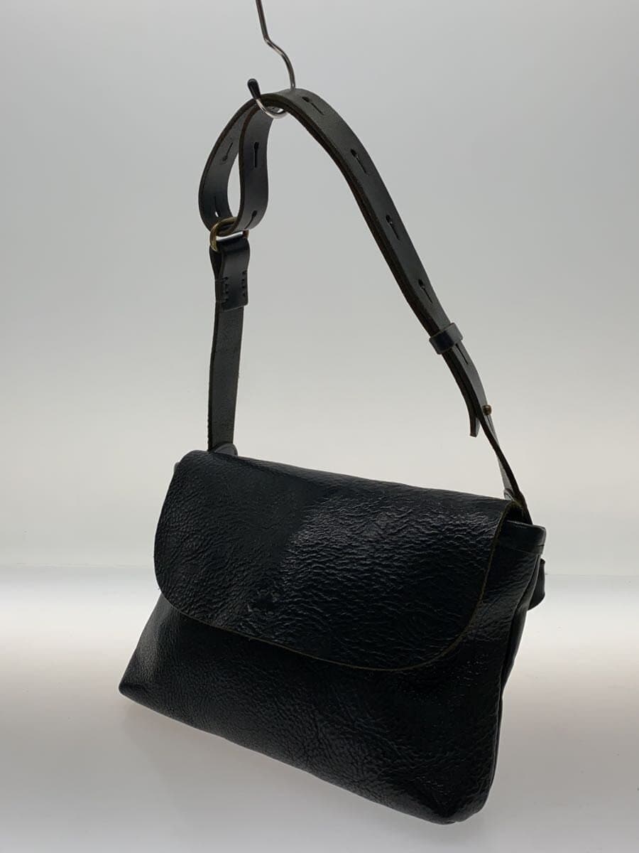SLOW Shoulder Bag Leather BLK 2