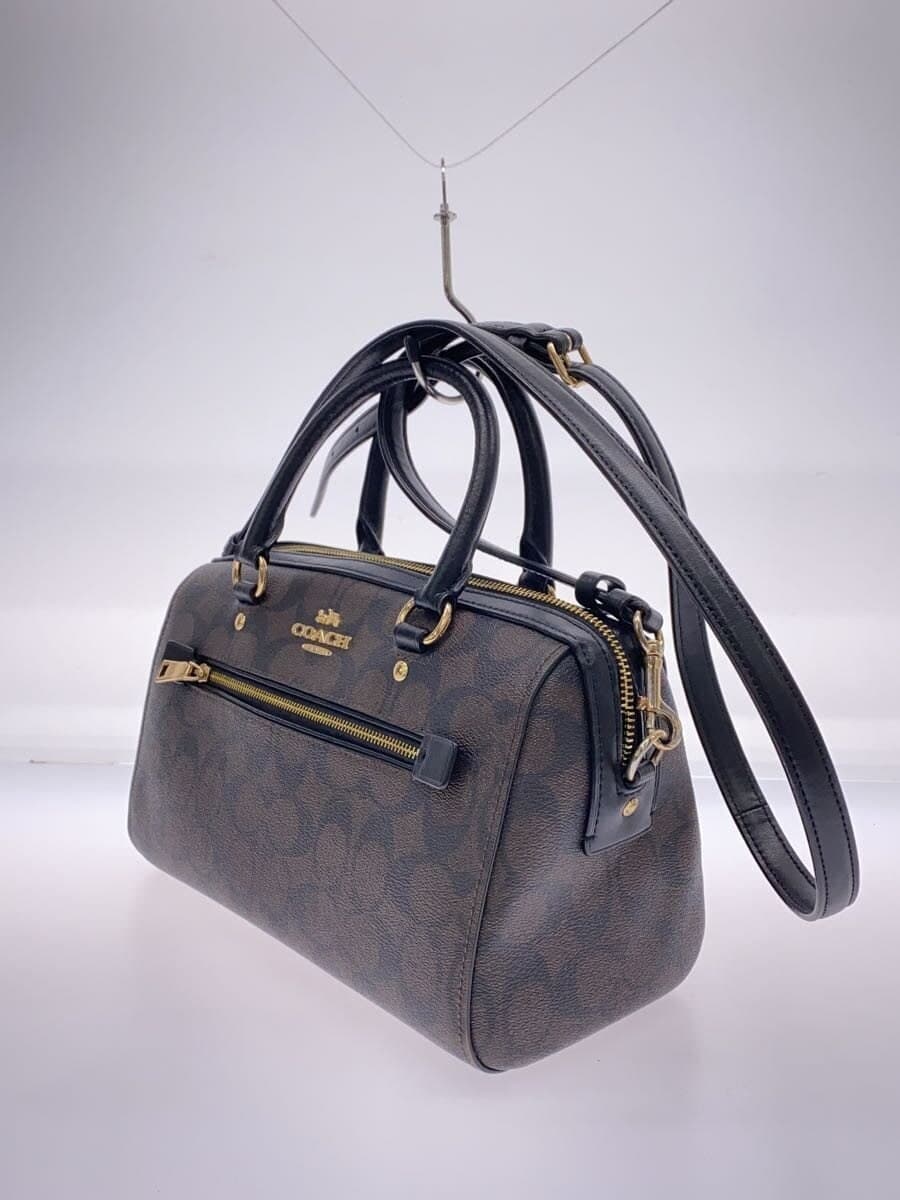 COACH Shoulder Bag PVC BRW All-over Print 83607 2
