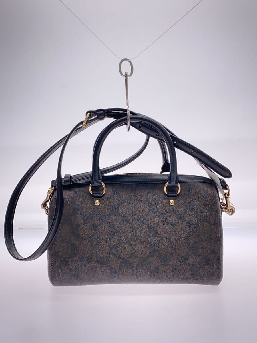 COACH Shoulder Bag PVC BRW All-over Print 83607 3