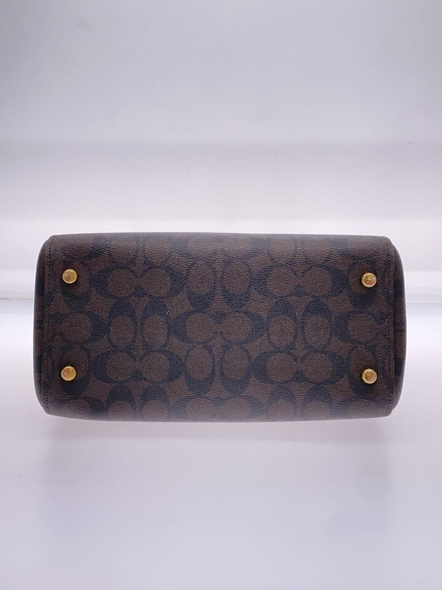 COACH Shoulder Bag PVC BRW All-over Print 83607 4