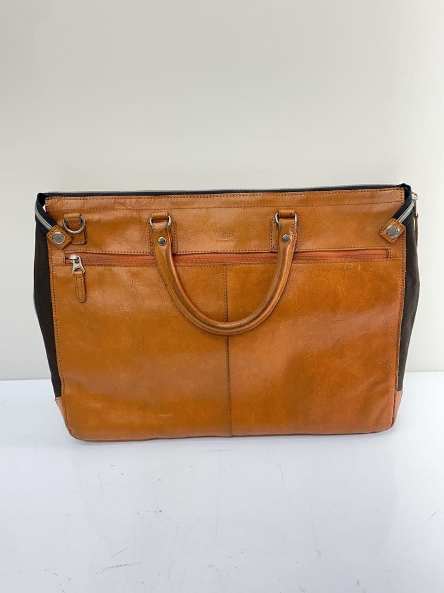 DOUBLES Briefcase Leather CML Plain 3