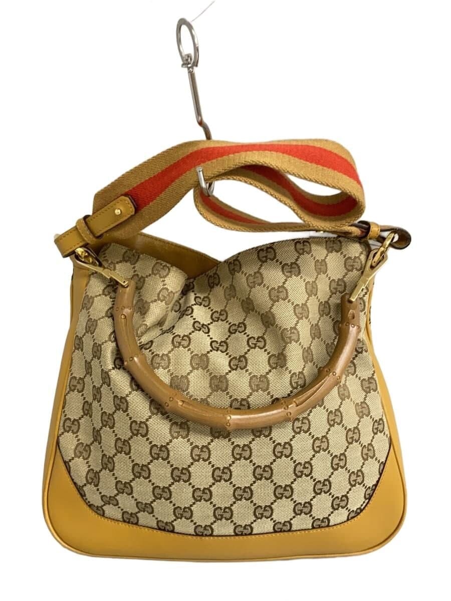 GUCCIGG Canvas Bamboo 2-Way Shoulder Bag Canvas CML All Over Pattern