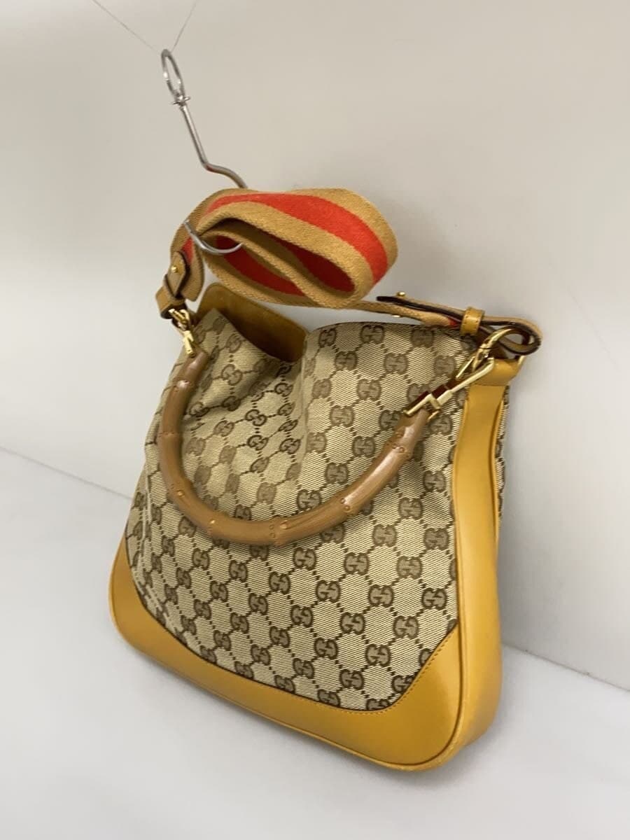 GUCCIGG Canvas Bamboo 2-Way Shoulder Bag Canvas CML All Over Pattern 2