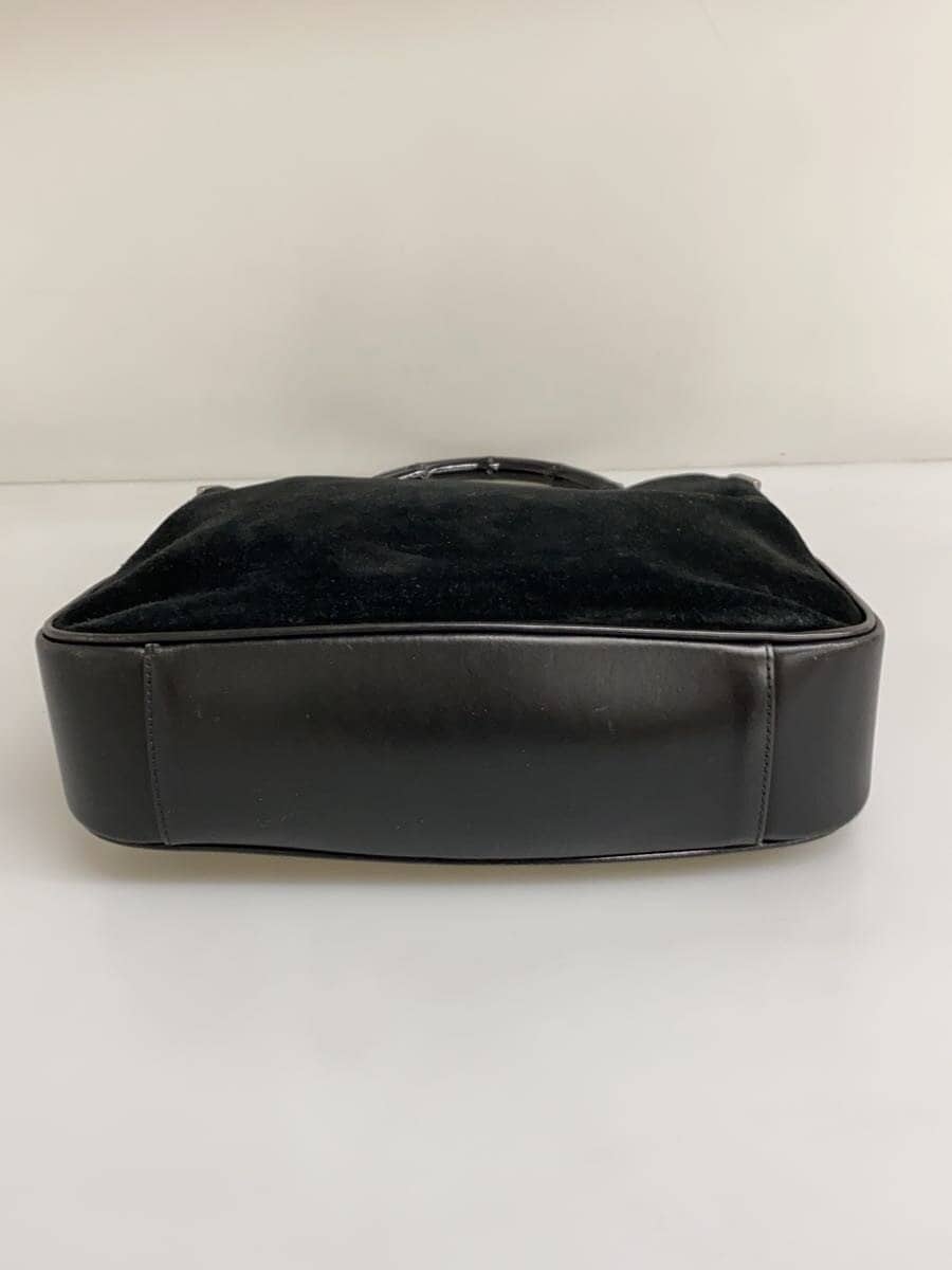 GUCCI Handbag Bamboo Suede BLK 4