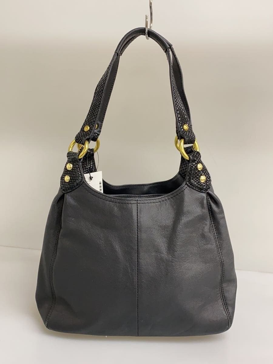 COACH Shoulder Bag_All Leather Leather BLK 3