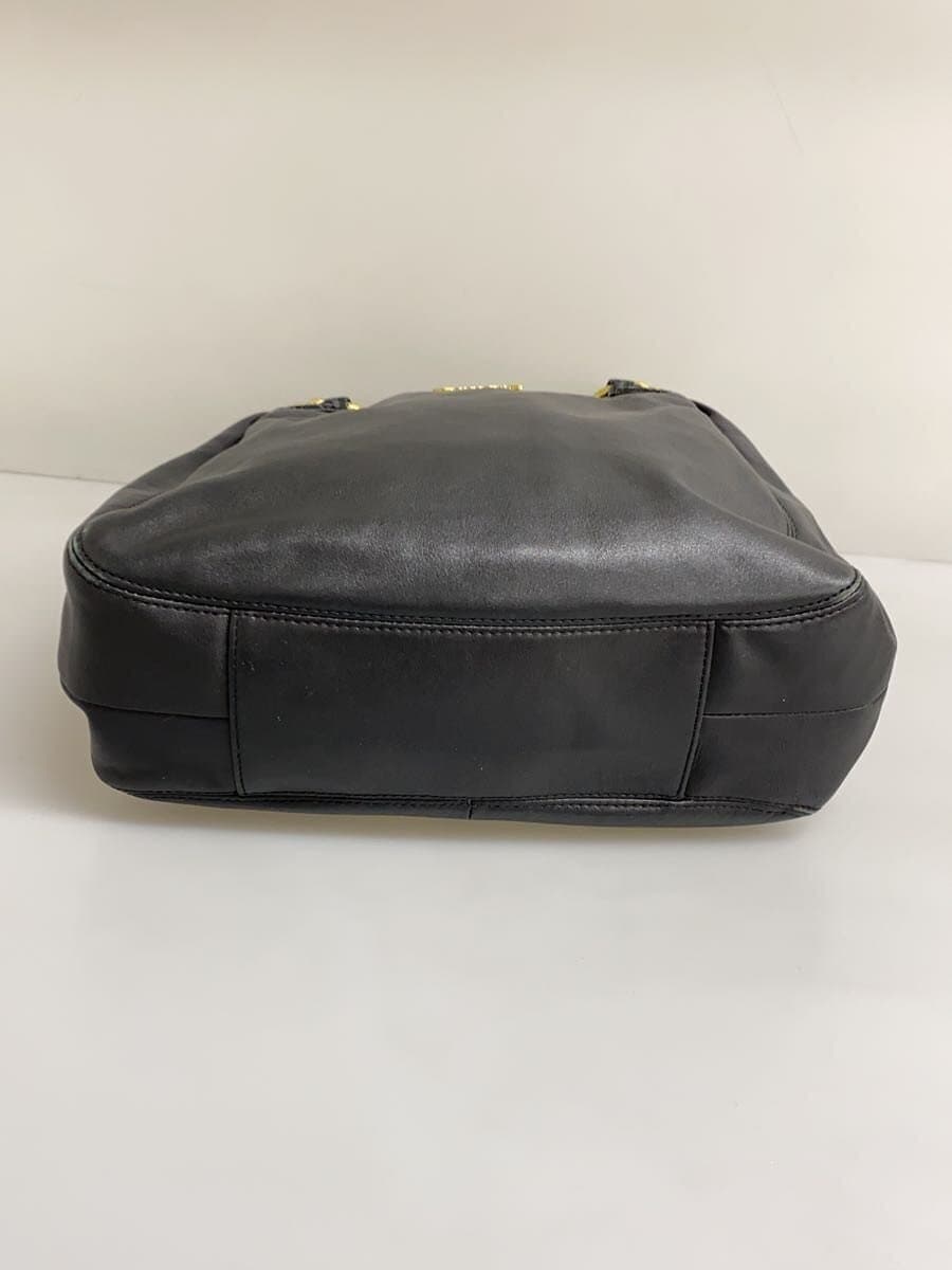 COACH Shoulder Bag_All Leather Leather BLK 4