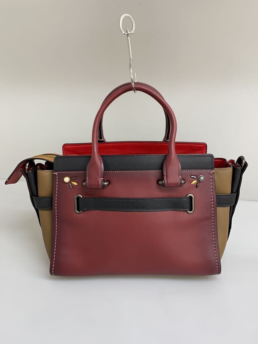 COACH Swagger Studs Inside Leather Deteriorated Handbag Studs Leather BRD 25744 3