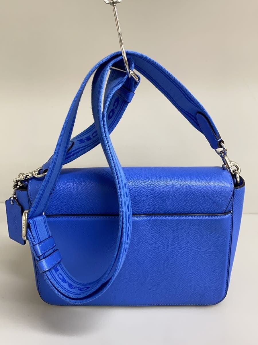COACH2-Way Shoulder Bag Crossbody Extra Strap BLU CJ843 3