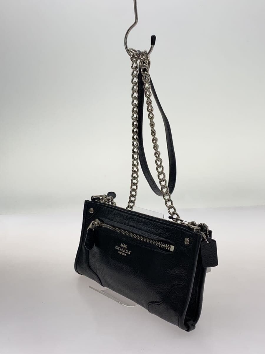 COACH Shoulder Bag Leather Black f39856 2