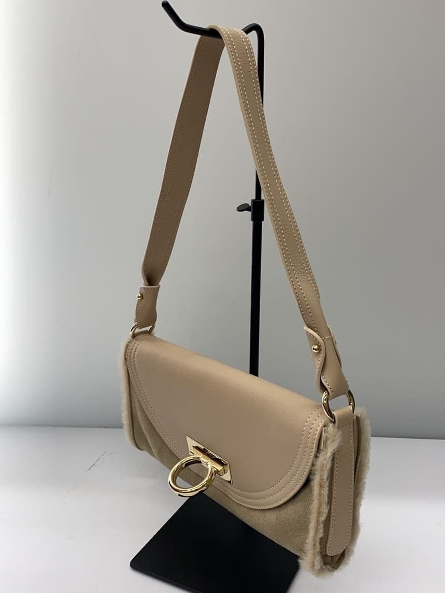 Salvatore Ferragamo Shoulder Bag Leather BEG ez-21 4887 2