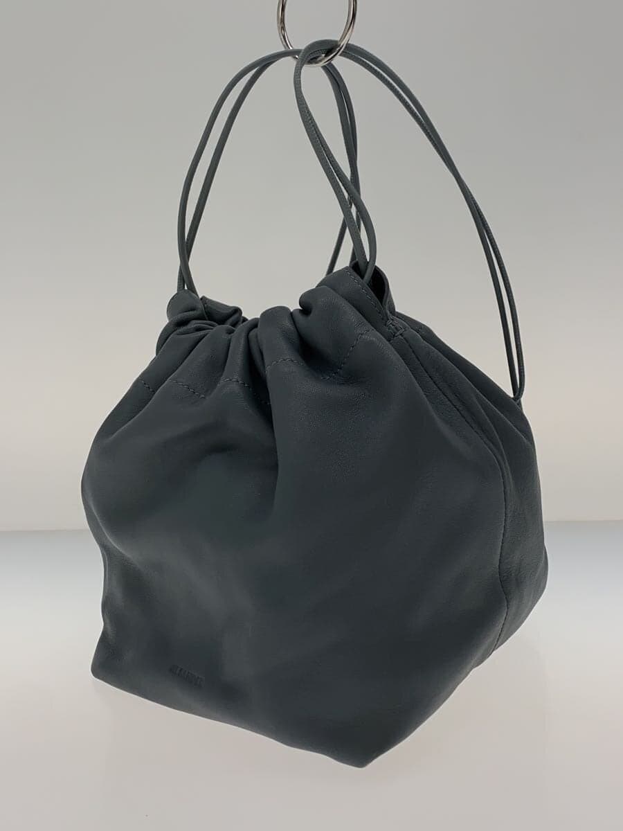 JIL SANDER Shoulder Bag Leather BLU Solid 2