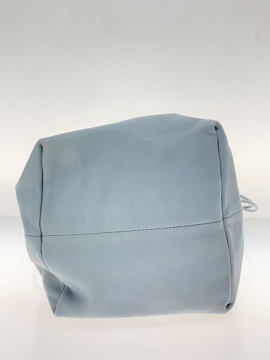 JIL SANDER Shoulder Bag Leather BLU Solid 4